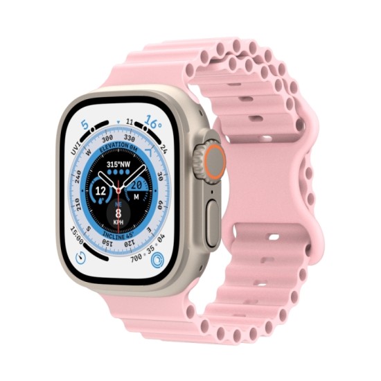 KLGO Silicone Ροζ Λουράκι Apple Watch 42/44/45/49mm KLGO Silicone Ροζ Λουράκι Apple Watch 42/44/45/49mm